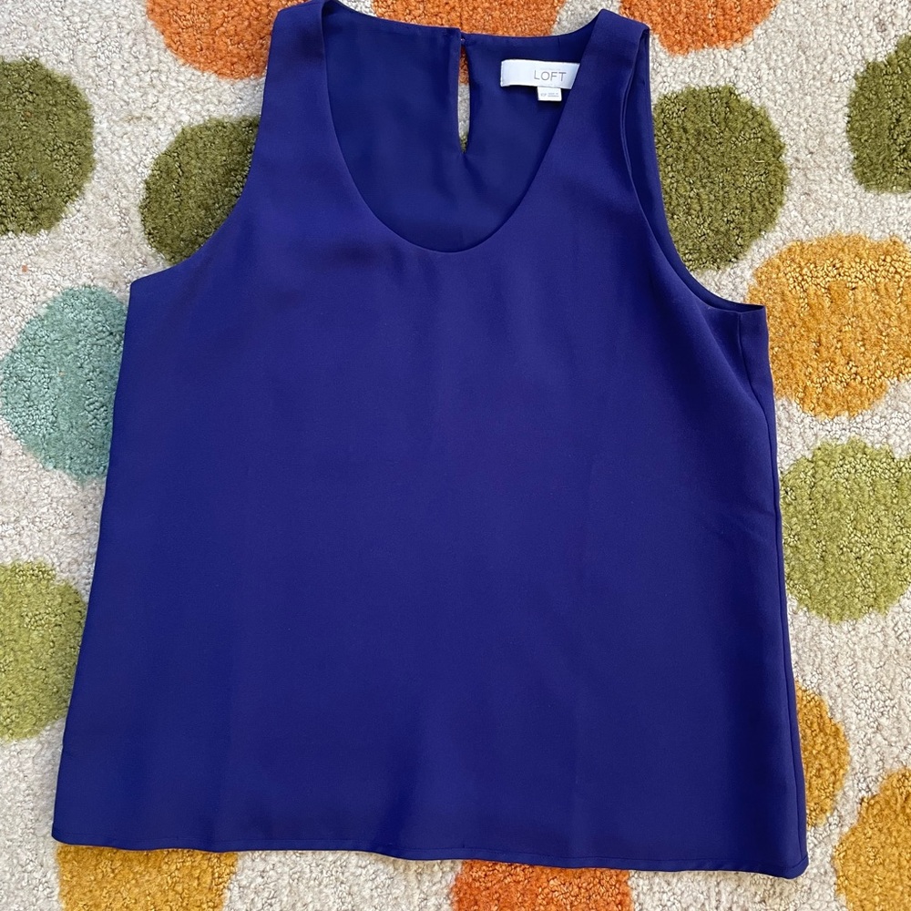 LOFT XSP purple sleeveless blouse